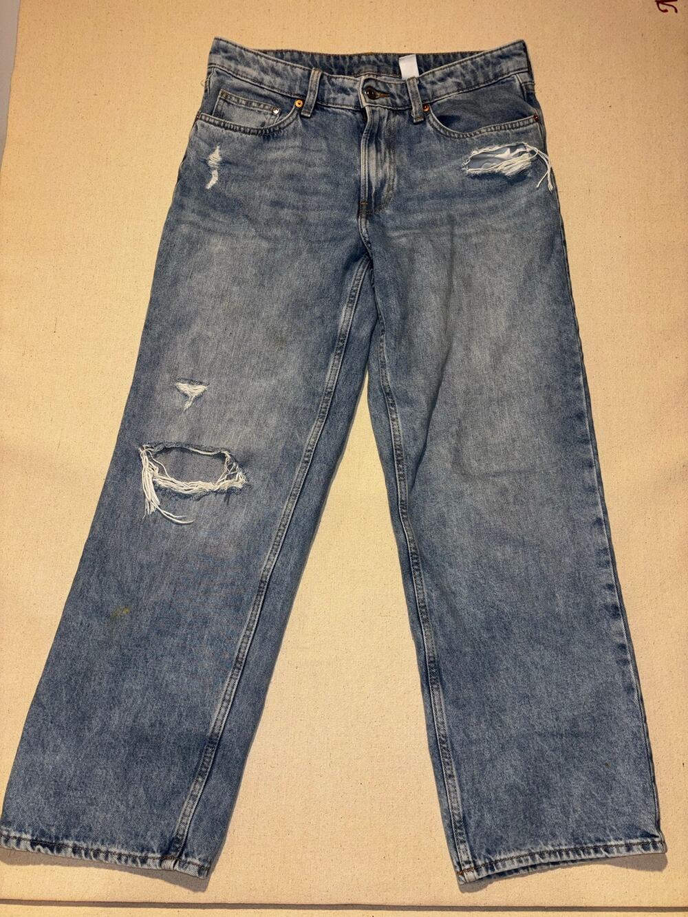 &Denim Jeans size 6 low waist baggy